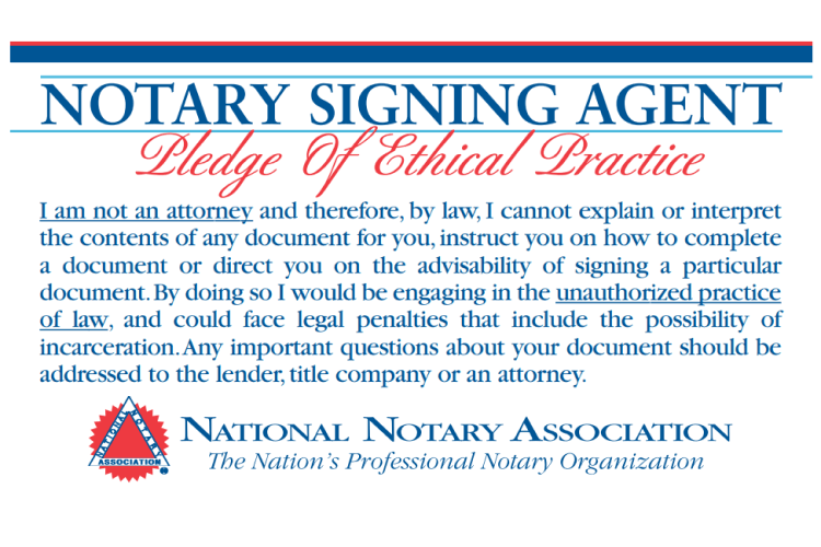 Notary Signing Agent Supplies NNA